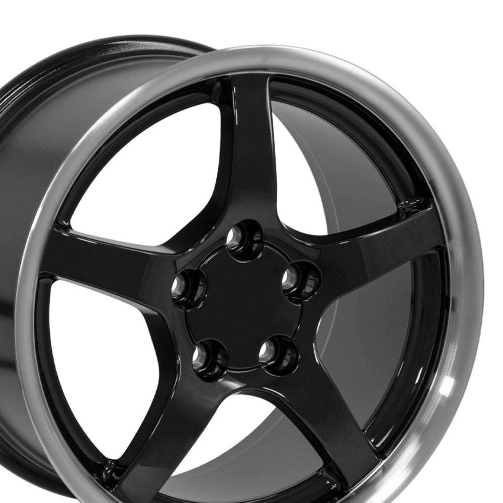 OE Wheels CV05-D17095-5475-54BM 17" Replica fits Chevrolet Corvette C5 Black