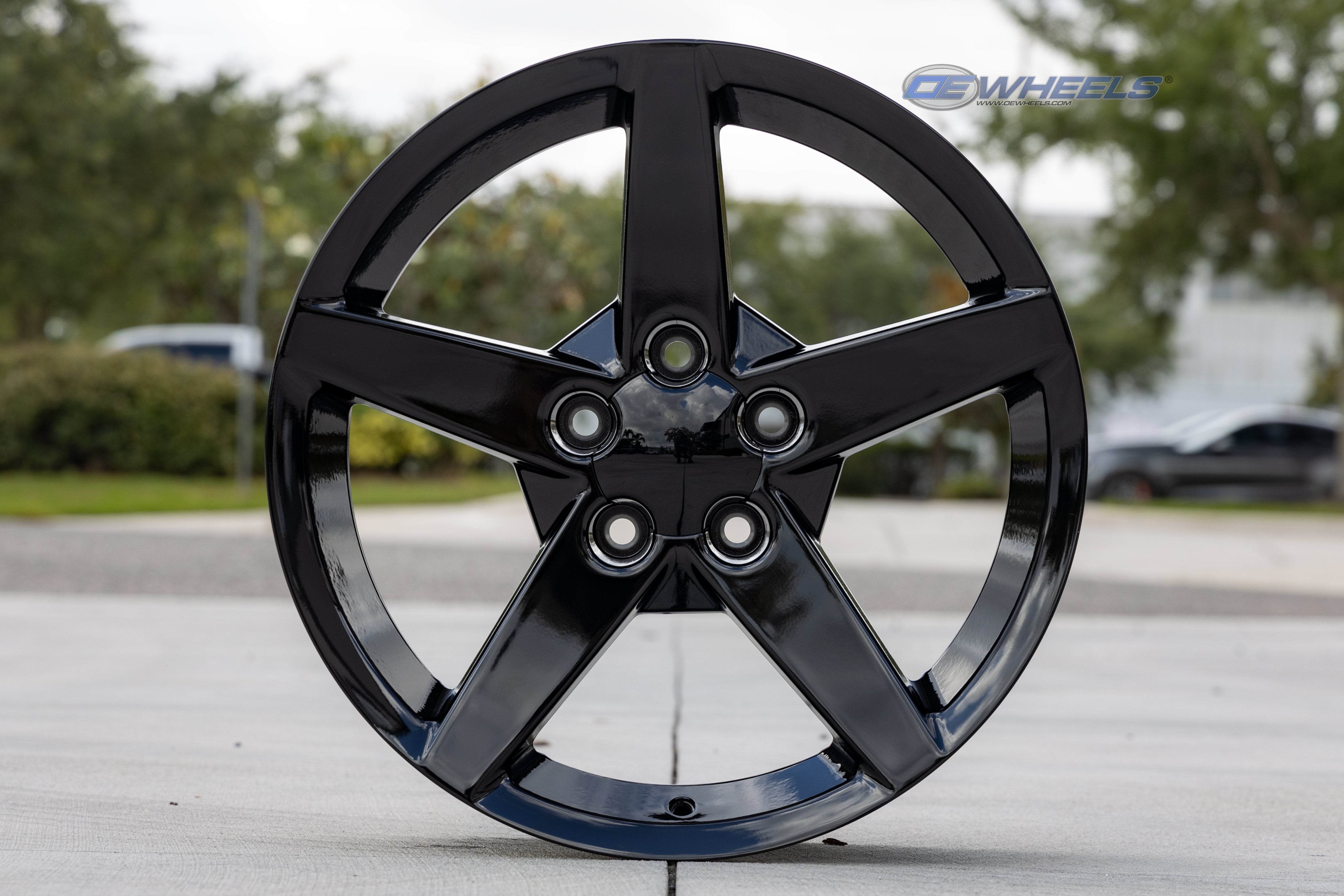 OE Wheels CV06A-18095-5475-58B 18" Replica fits Chevrolet Corvette C6 Black