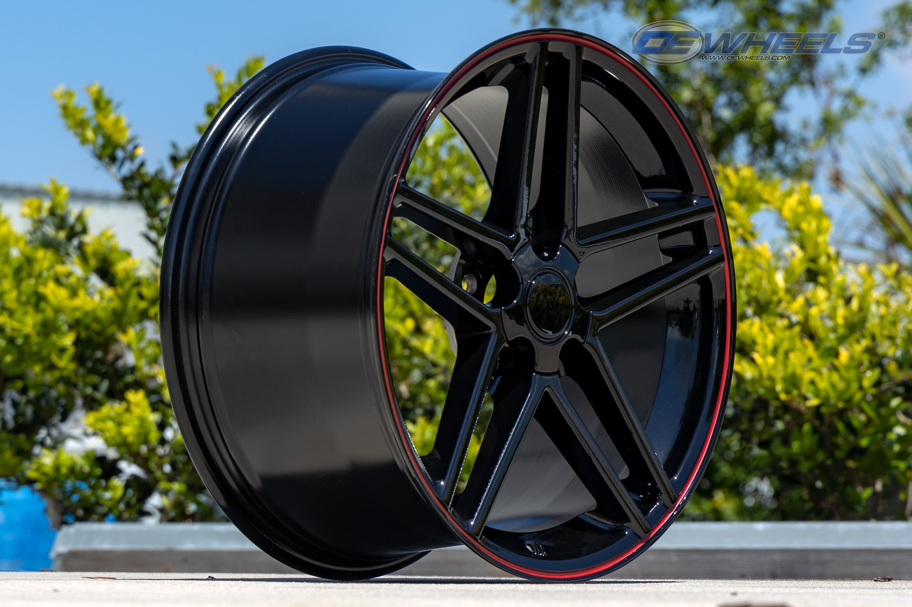 OE Wheels CV07A-18095-5475-56BR 18" Replica Fits Corvette C6 Z06 Rim Redline