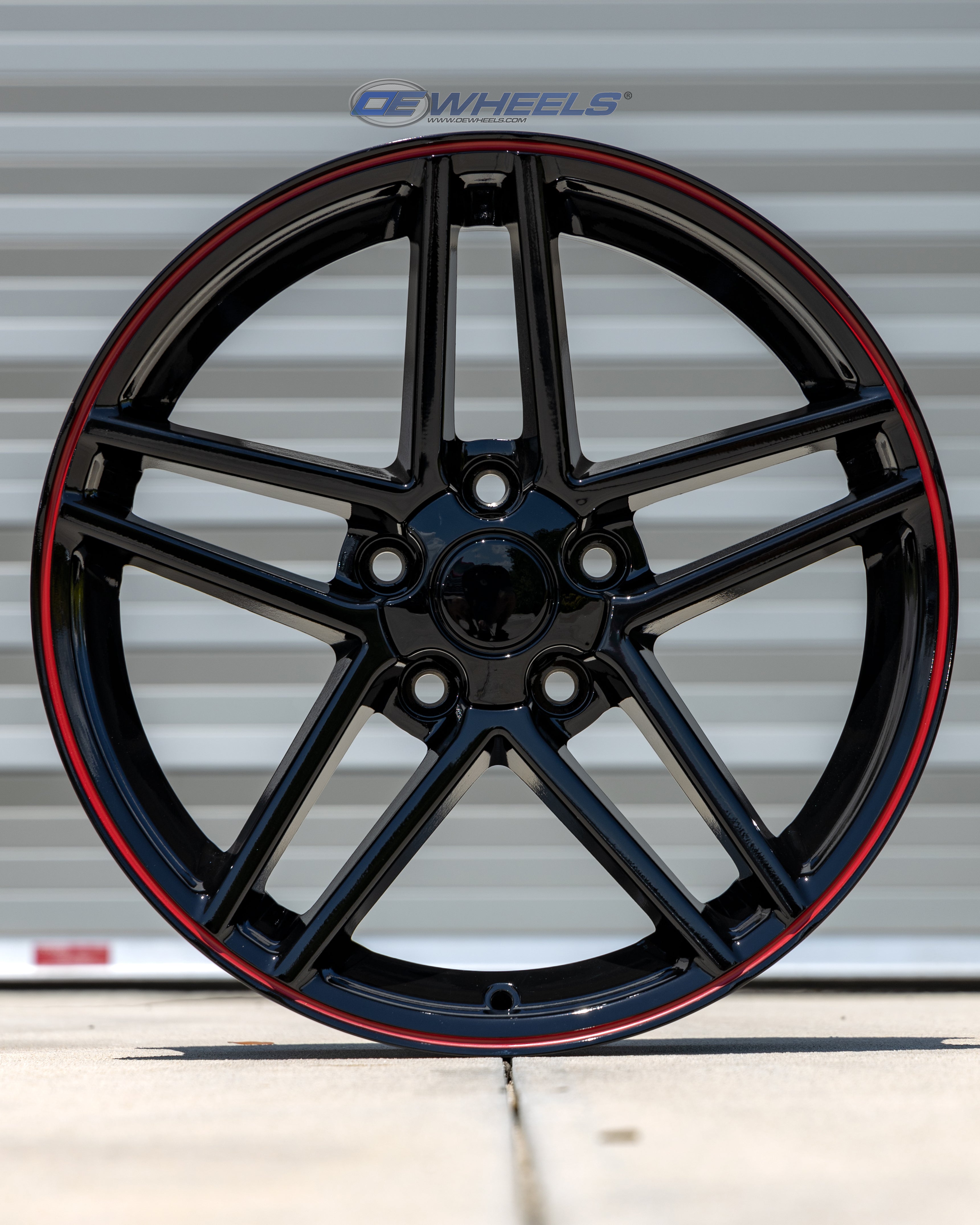 OE Wheels CV07A-18095-5475-56BR 18" Replica Fits Corvette C6 Z06 Rim Redline