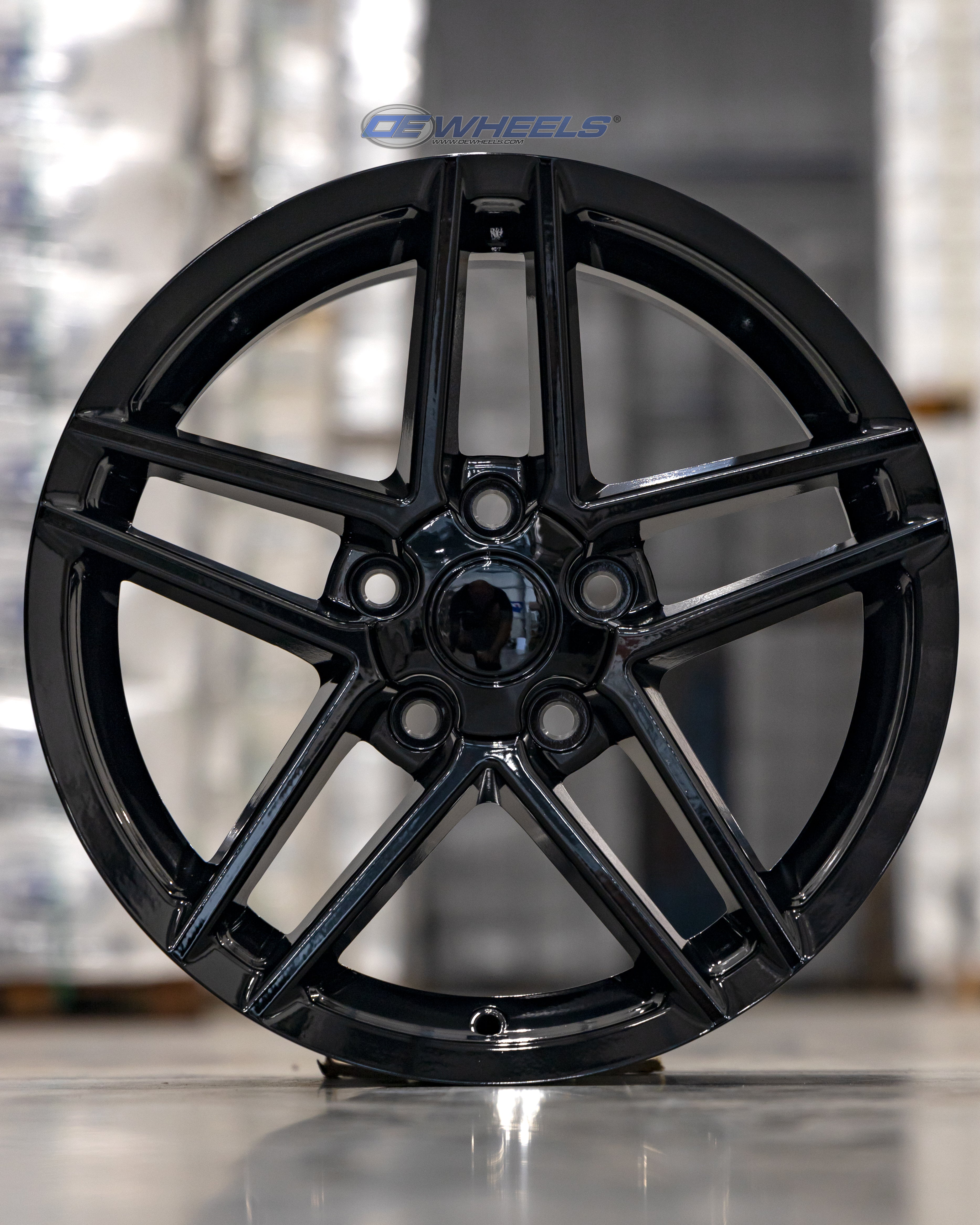 OE Wheels CV07A-18095-5475-56B 18" Replica fits Chevrolet Corvette C6 Z06 Black