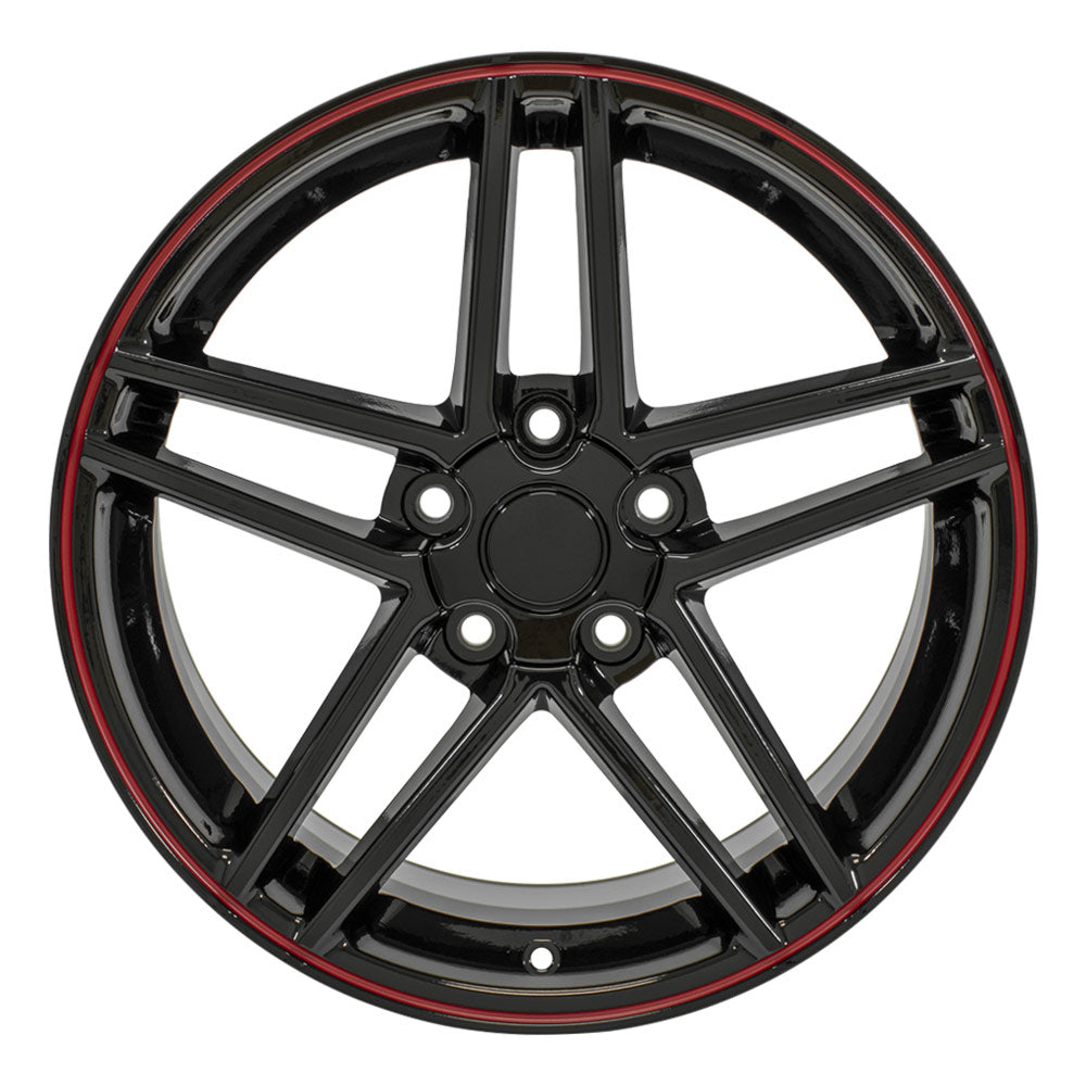 OE Wheels CV07A-18095-5475-56BR 18" Replica Fits Corvette C6 Z06 Rim Redline