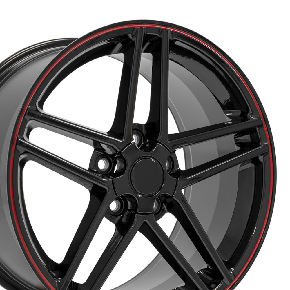 OE Wheels CV07A-18095-5475-56BR 18" Replica Fits Corvette C6 Z06 Rim Redline