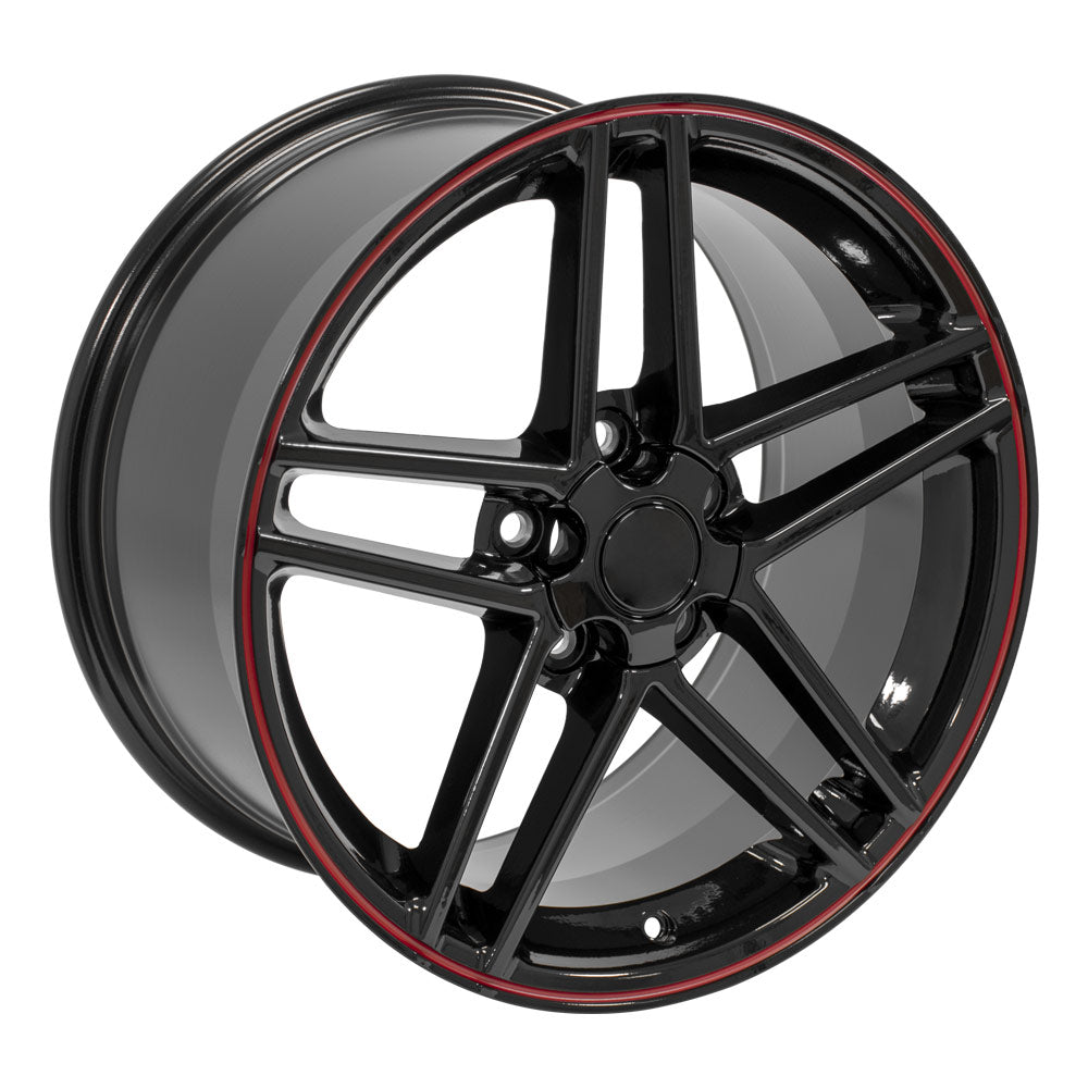 OE Wheels CV07A-18095-5475-56BR 18" Replica Fits Corvette C6 Z06 Rim Redline