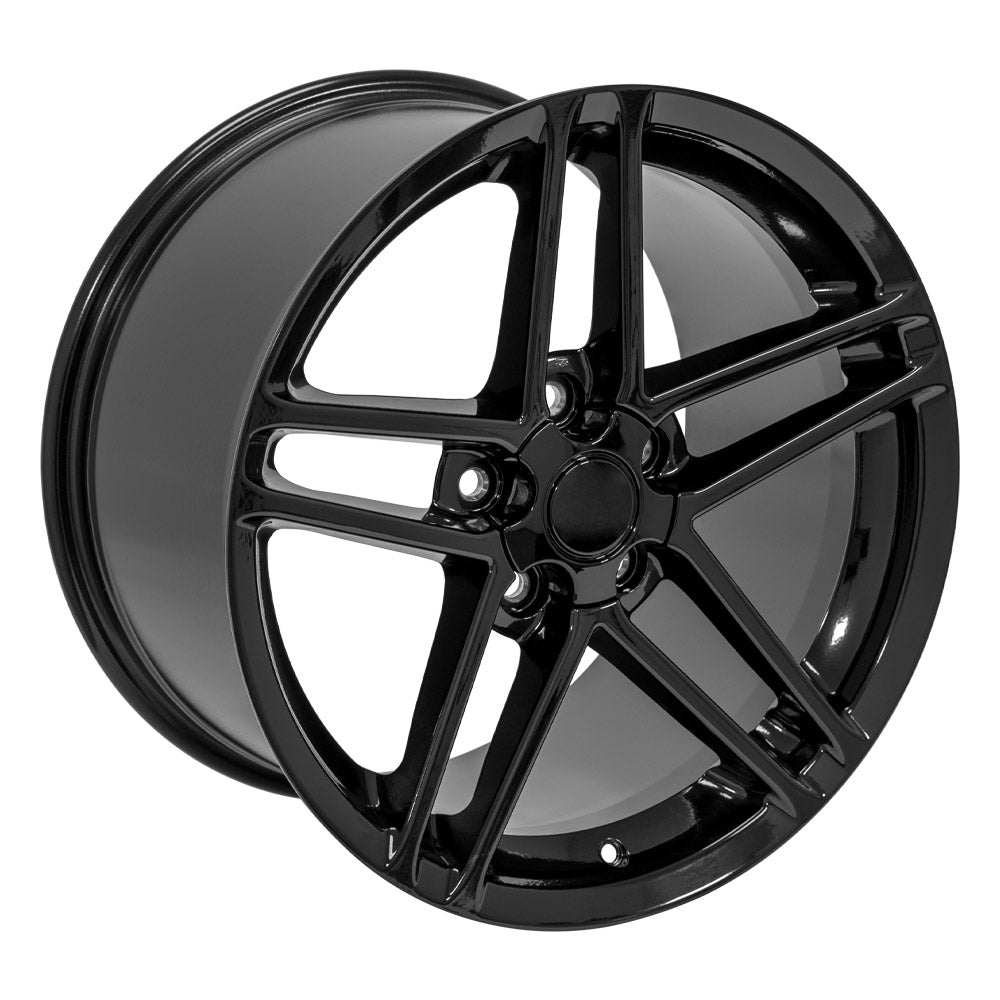 OE Wheels CV07A-18105-5475-56B 18" Replica fits Chevrolet Corvette C6 Z06 Blk