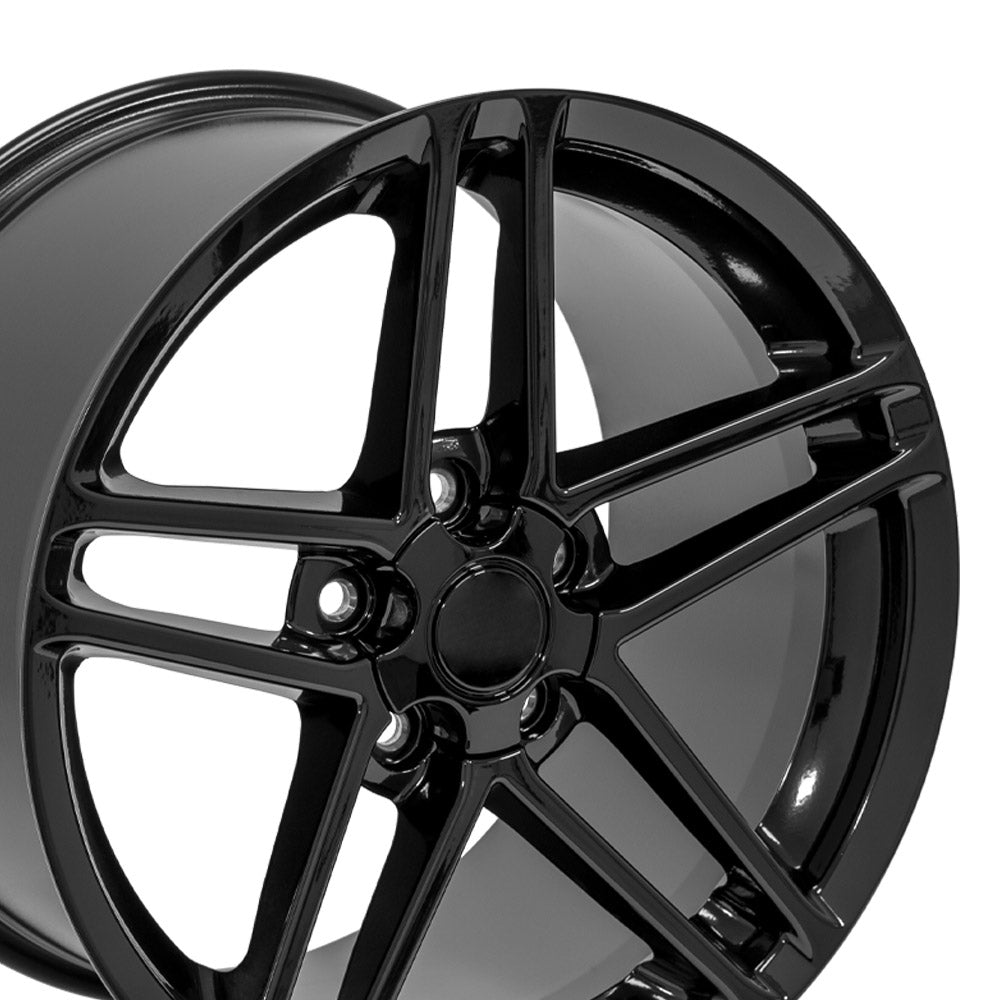 OE Wheels CV07A-18105-5475-56B 18" Replica fits Chevrolet Corvette C6 Z06 Blk