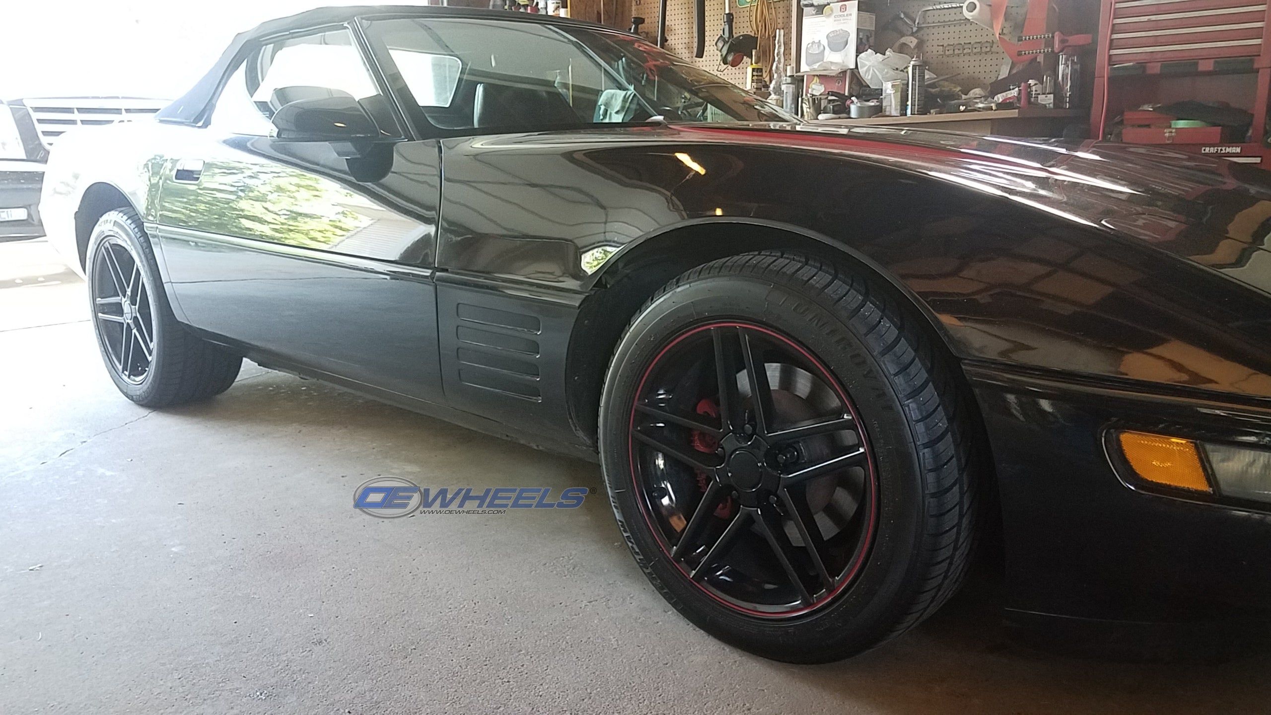 OE Wheels CV07A-17095-5475-54B 17" Replica fits Chevrolet Corvette C6 Z06 Black