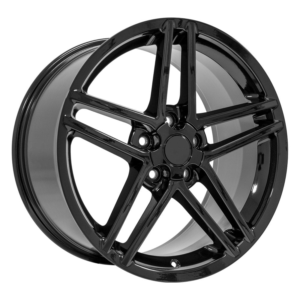 OE Wheels CV07B-19100-5475-65B 19" Replica fits Chevrolet Corvette C6 Z06 Black
