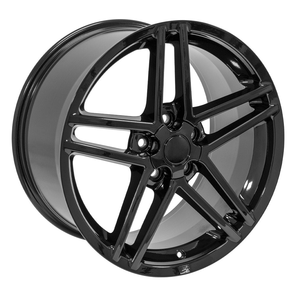 OE Wheels CV07B-19100-5475-65B 19" Replica fits Chevrolet Corvette C6 Z06 Black
