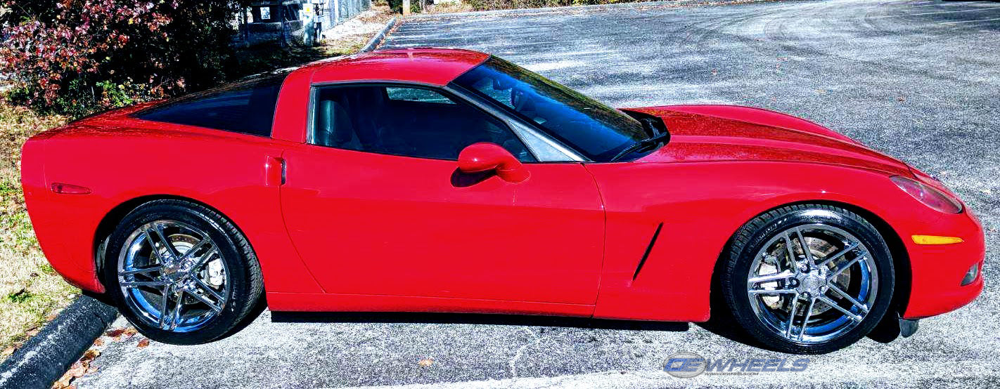 OE Wheels CV07B-19100-5475-65C 19" Replica fits Chevrolet Corvette C6 Z06 Chrome