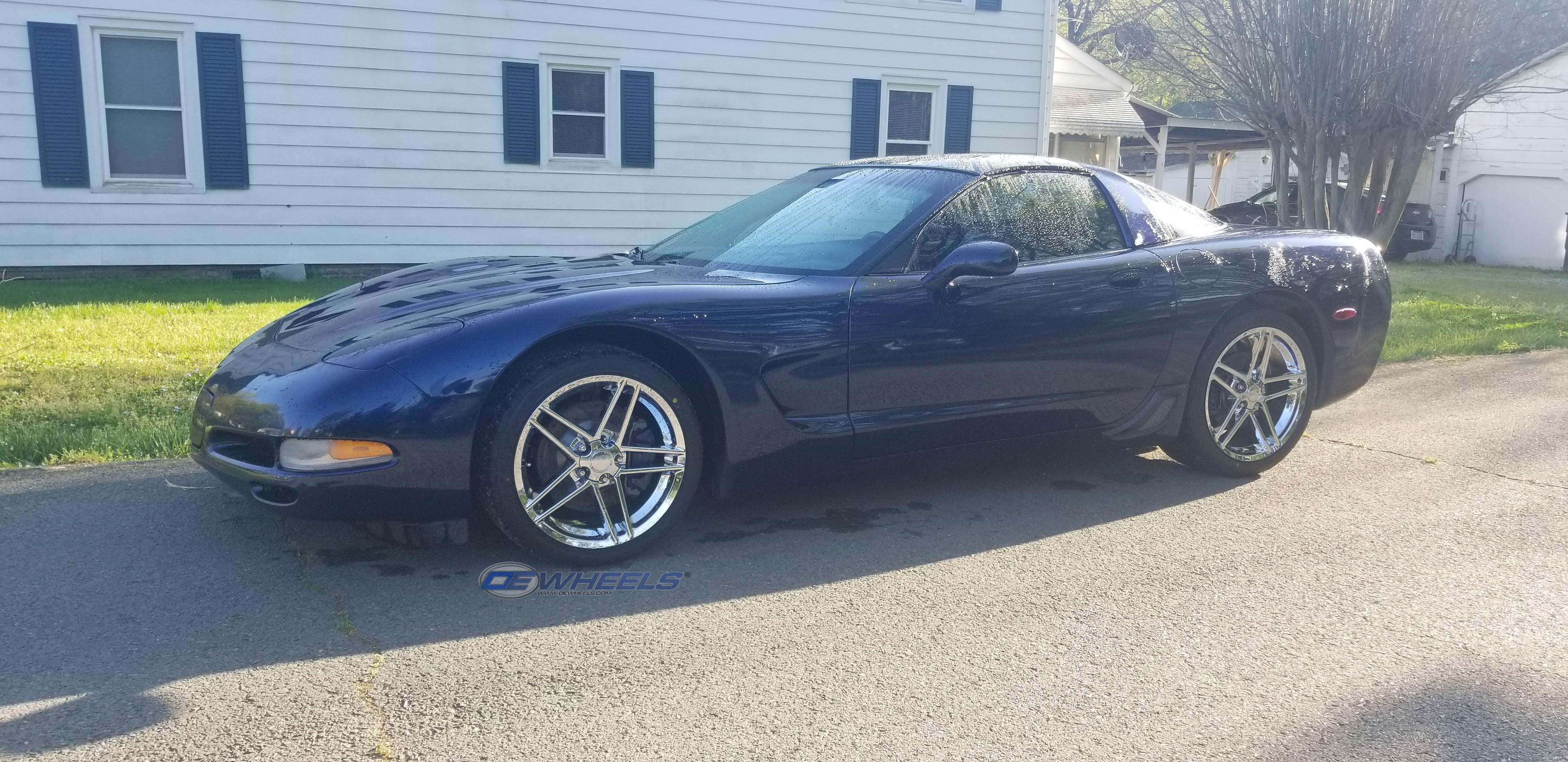 OE Wheels CV07B-19100-5475-65C 19" Replica fits Chevrolet Corvette C6 Z06 Chrome