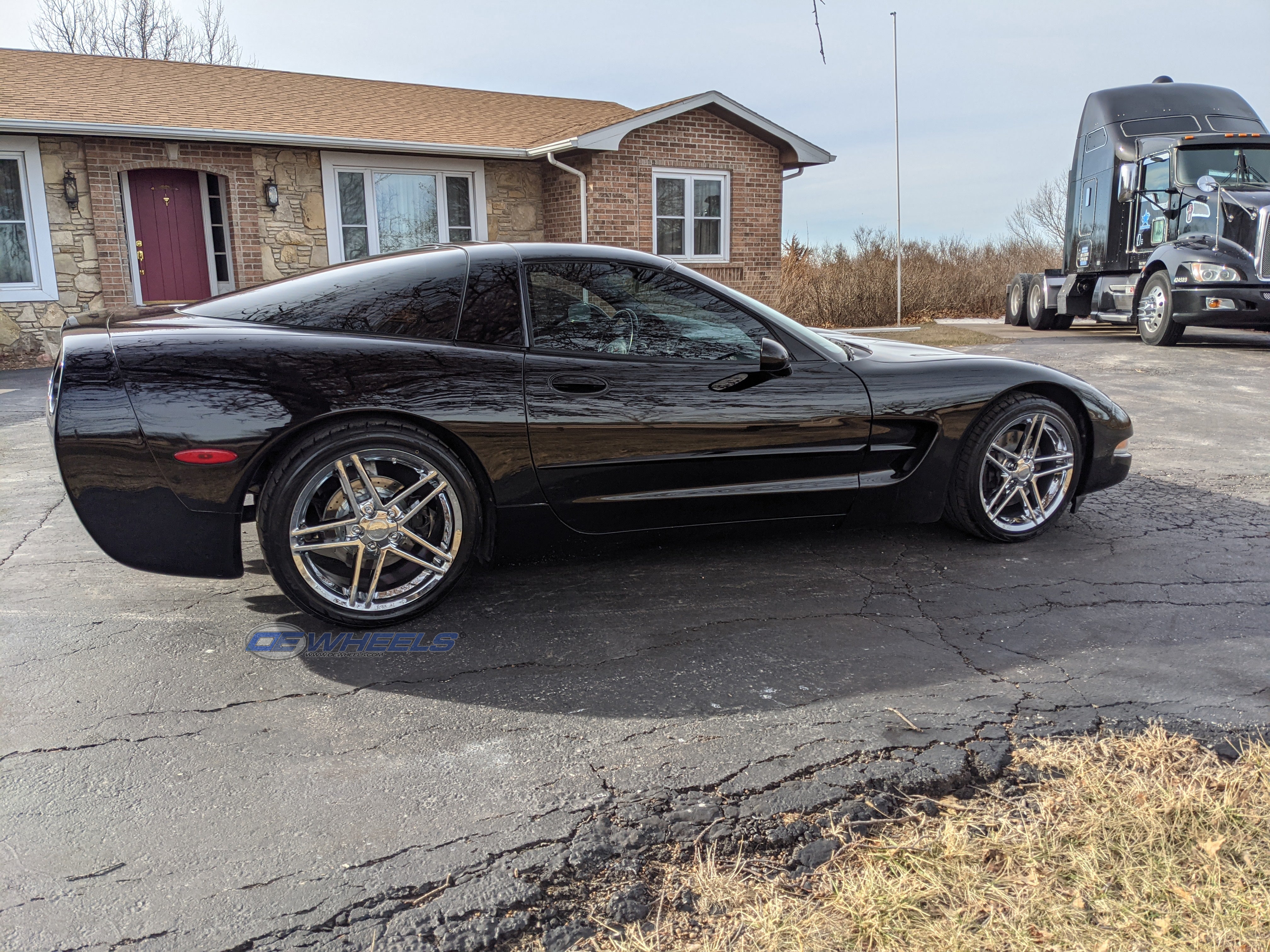 OE Wheels CV07B-19100-5475-65C 19" Replica fits Chevrolet Corvette C6 Z06 Chrome