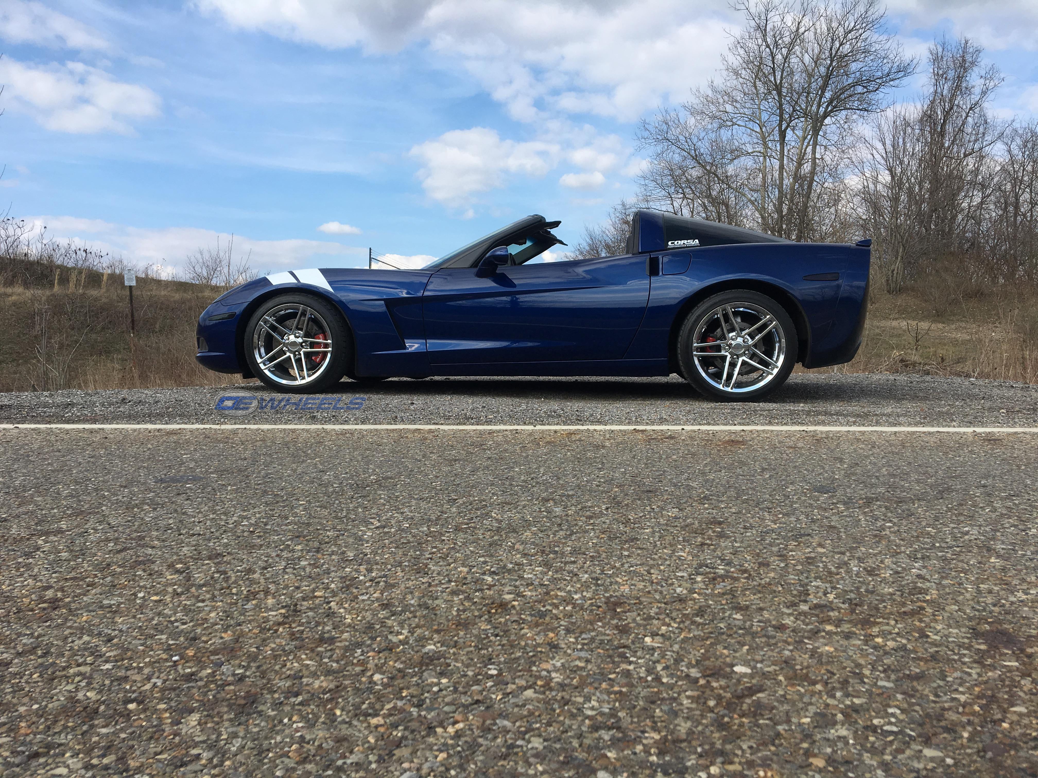 OE Wheels CV07B-19100-5475-65C 19" Replica fits Chevrolet Corvette C6 Z06 Chrome