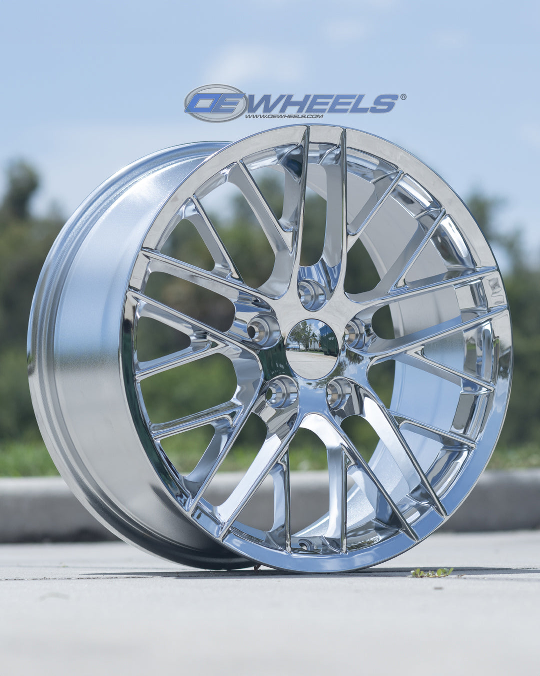 OE Wheels CV08A-17095-5475-54C 17" Replica fits Chevrolet Corvette C6 ZR1 Chrome