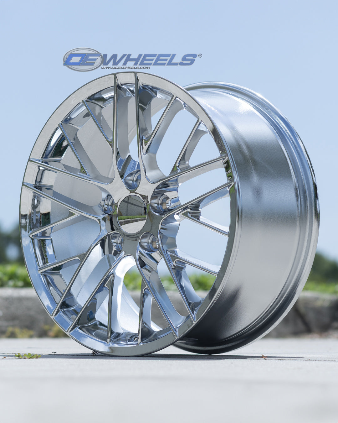 OE Wheels CV08B-18085-5475-56C 18" Replica fits Chevrolet Corvette C6 ZR1 Chrome