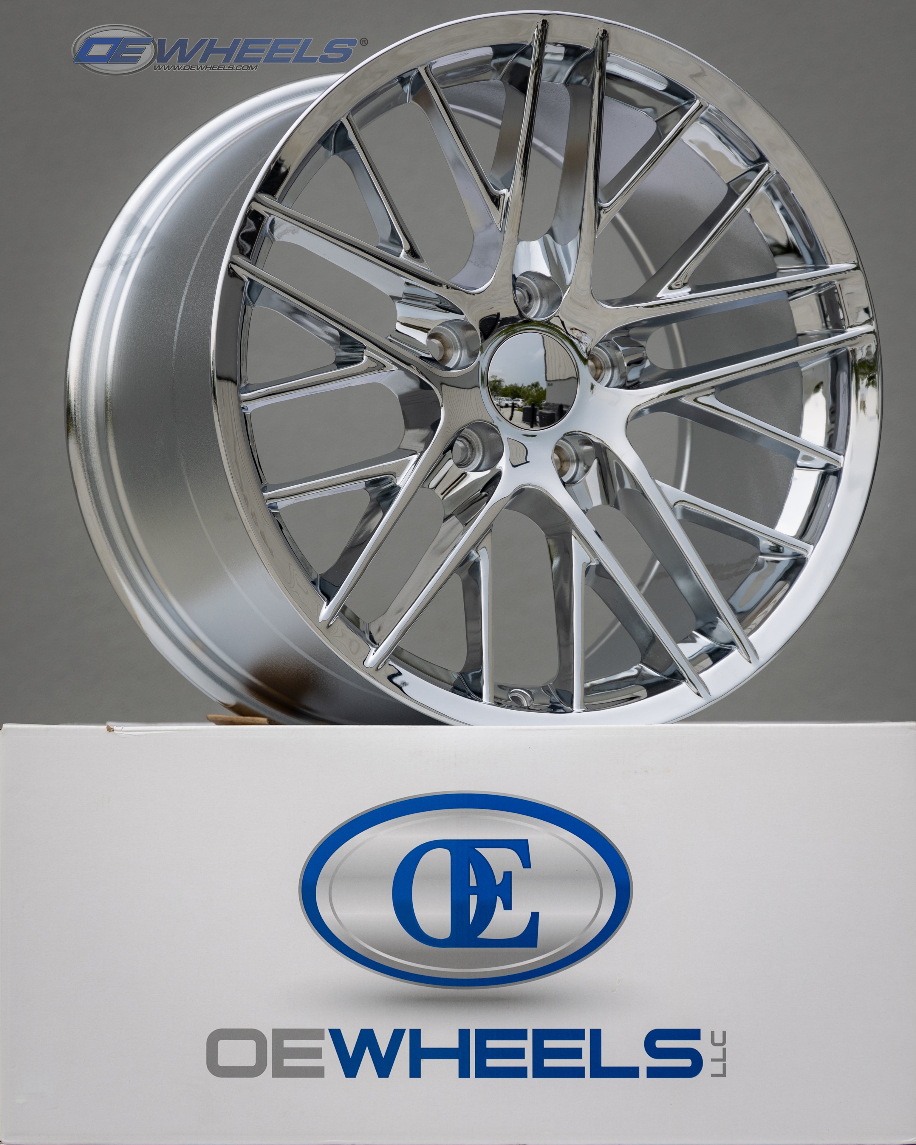 OE Wheels CV08B-19100-5475-79C 19" Replica fits Chevrolet Corvette C6 ZR1 Chrome