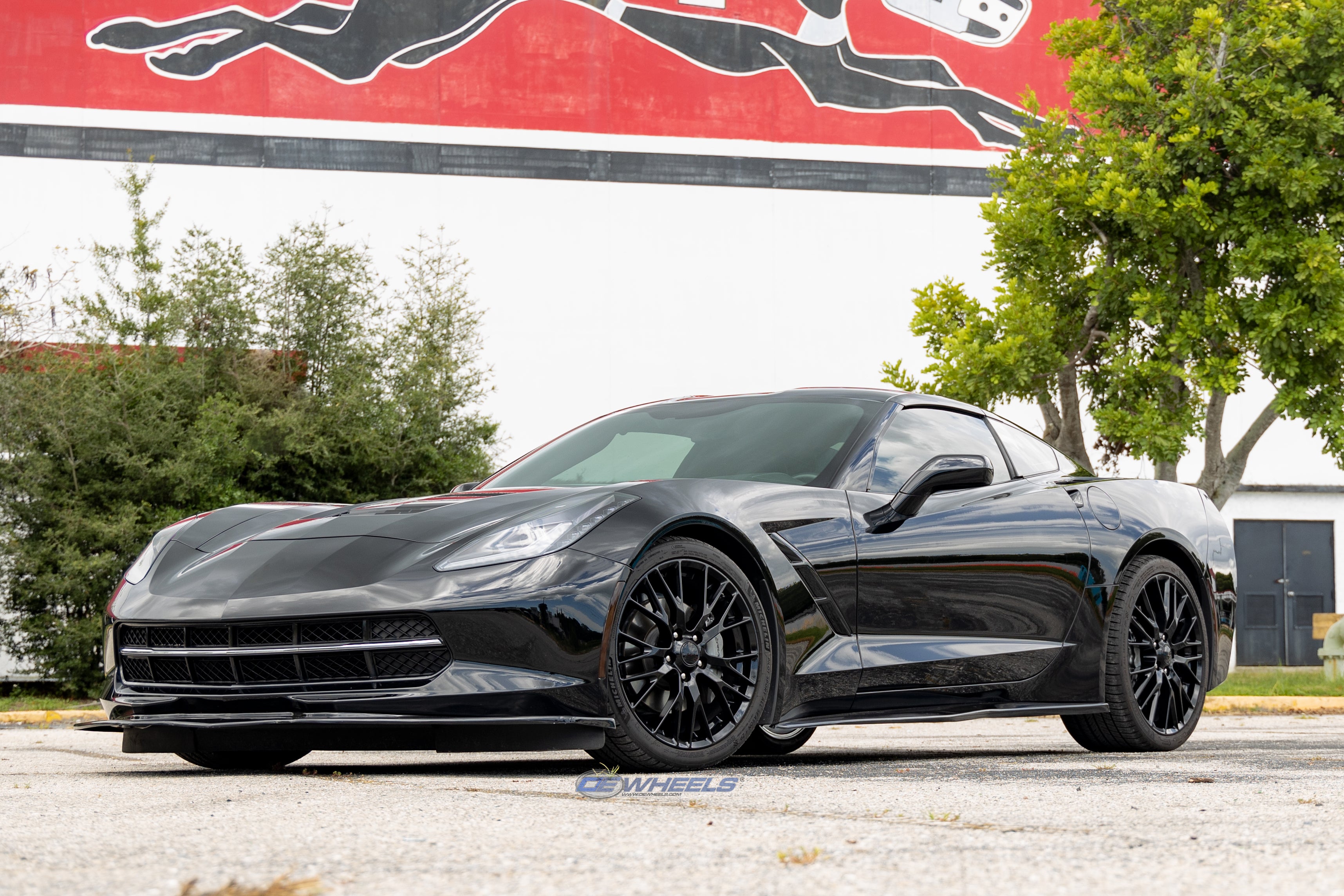 OE Wheels CV22C-20010-5475-79B 20" Replica fits Chevrolet Corvette C7 Z06 Black