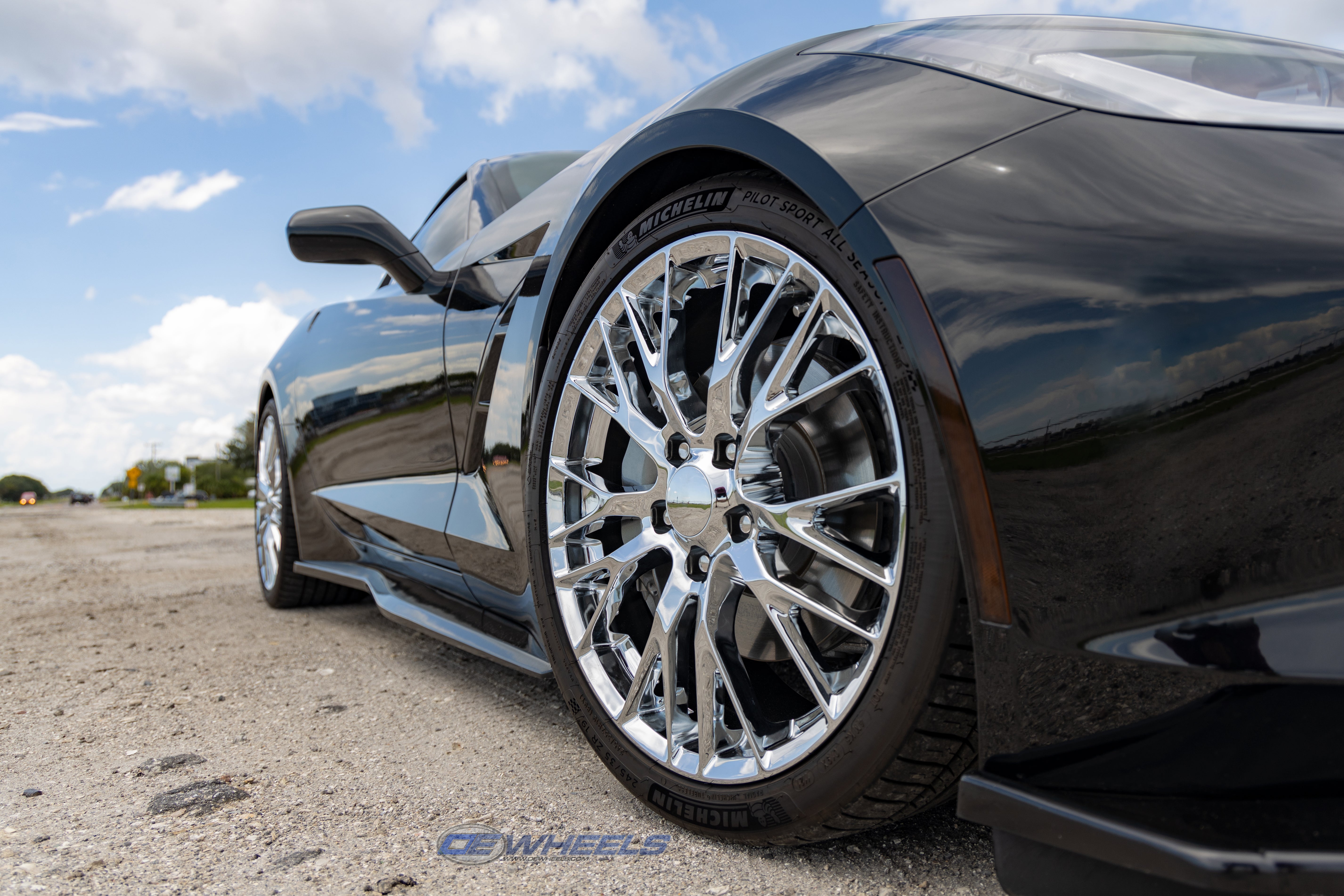 OE Wheels CV22C-20010-5475-79C 20" Replica fits Chevrolet Corvette C7 Z06 Chrome