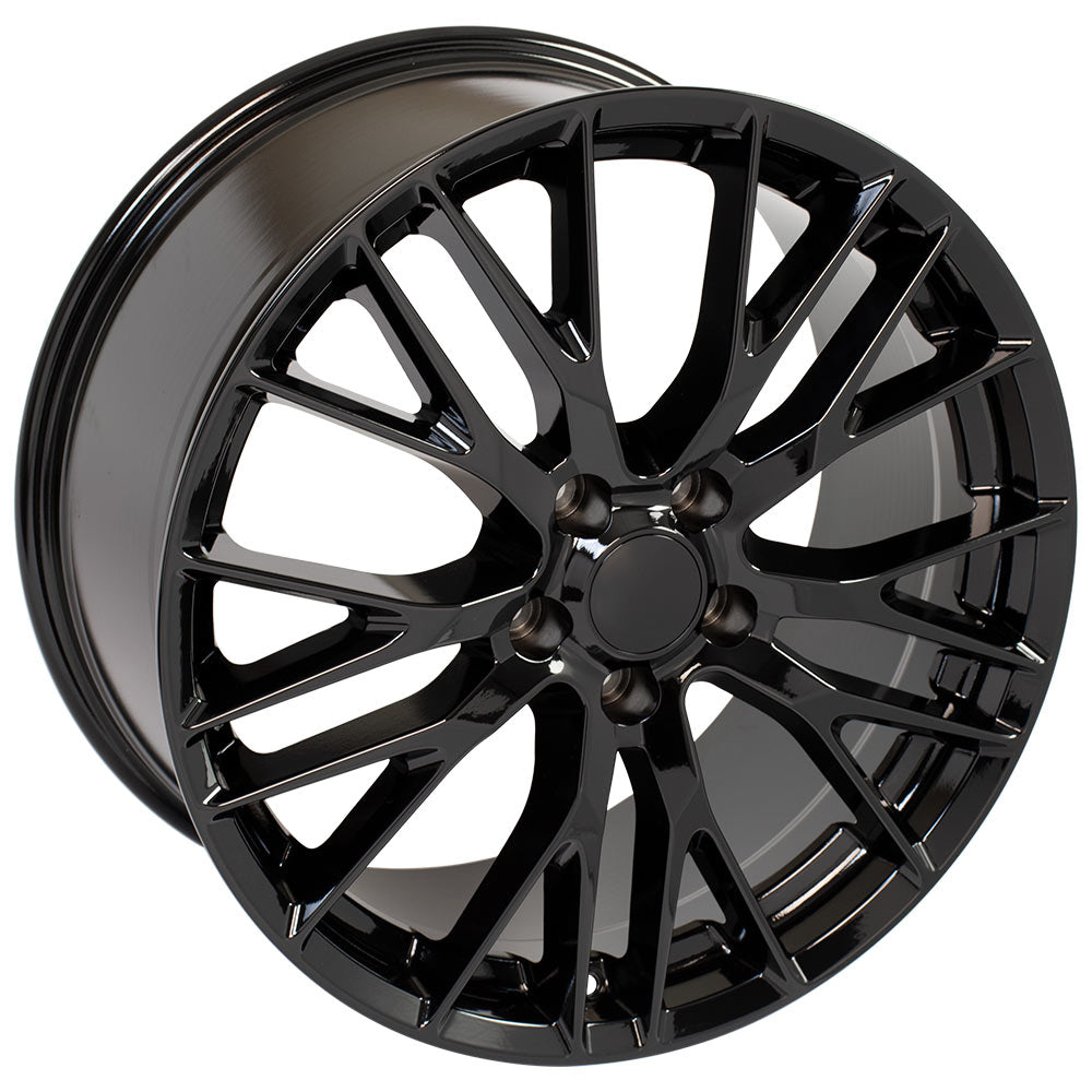 OE Wheels CV22C-20010-5475-79B 20" Replica fits Chevrolet Corvette C7 Z06 Black