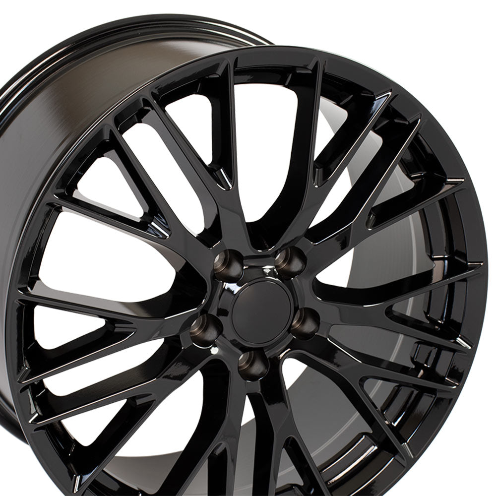 OE Wheels CV22C-20010-5475-79B 20" Replica fits Chevrolet Corvette C7 Z06 Black