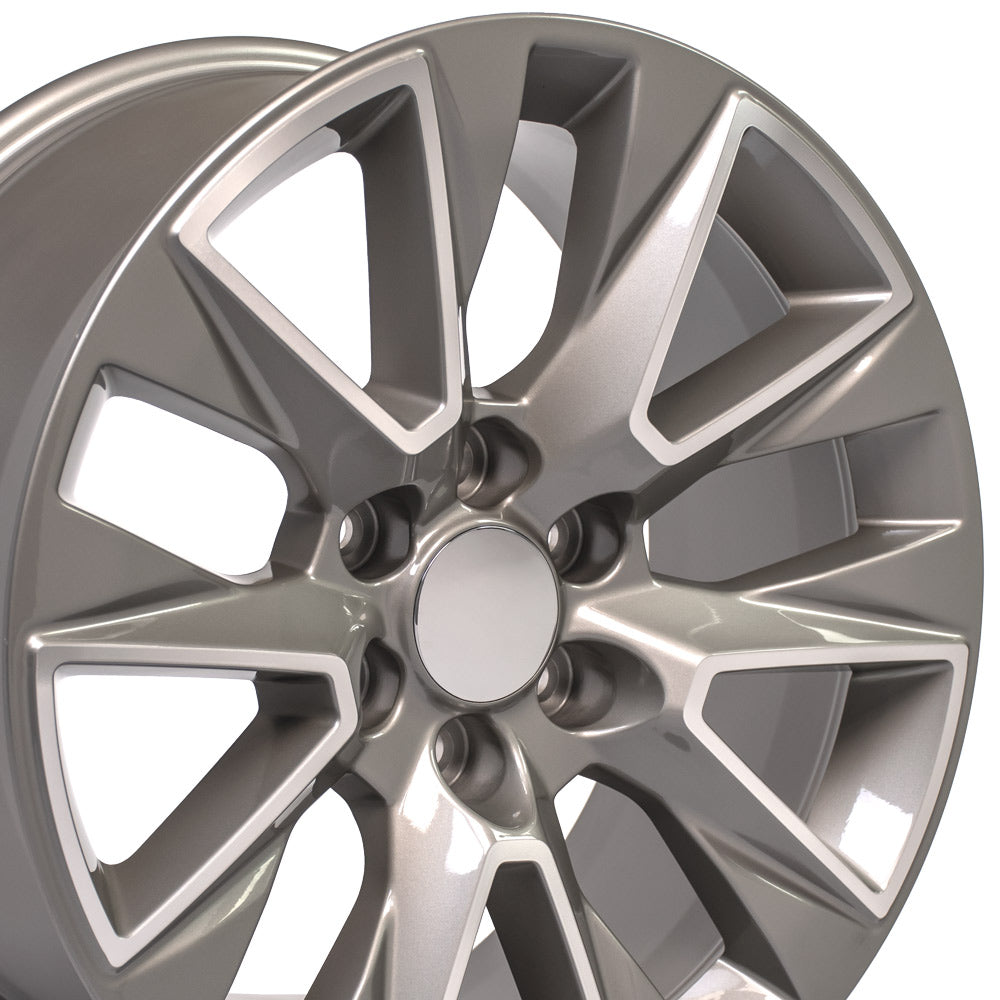 OE Wheels CV26-20090-6550-28MS 20" Replica fits Chevrolet Silverado LTZ Machined