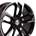 OE Wheels CV29-20095-5120-39MB 20" Replica fits Chevrolet Camaro Black Mach'd