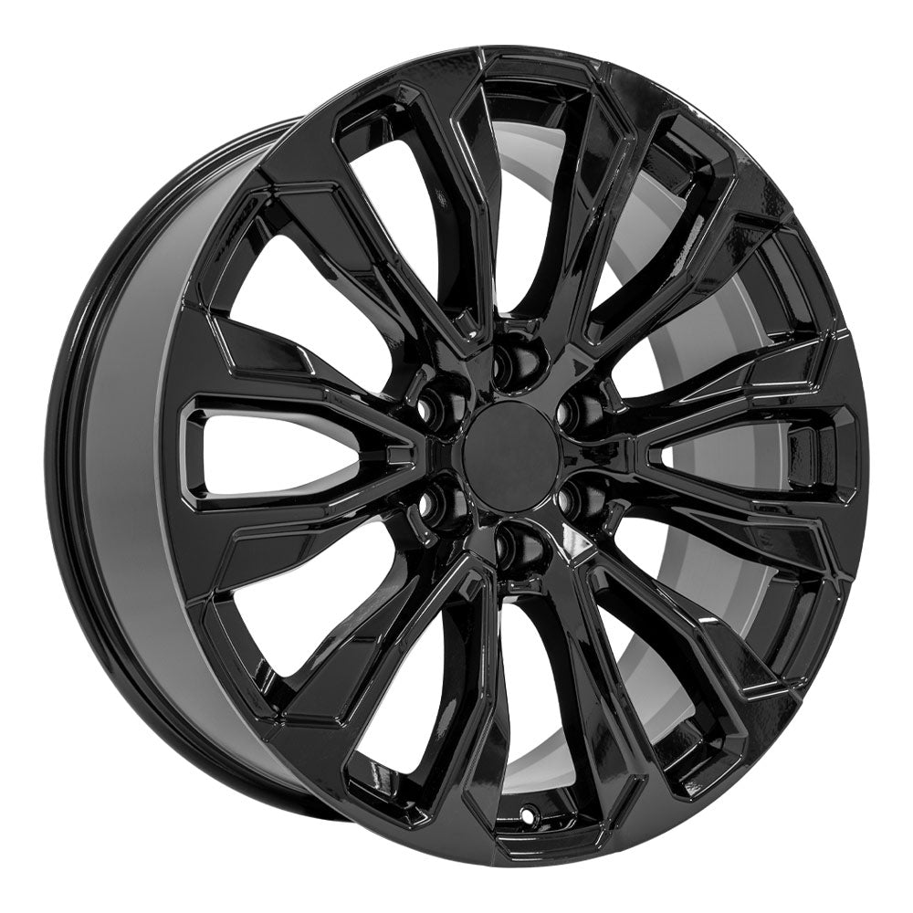 OE Wheels CV30-22090-6550-28B 22" Replica fits GMC Yukon 1500 22x9 Gloss Black