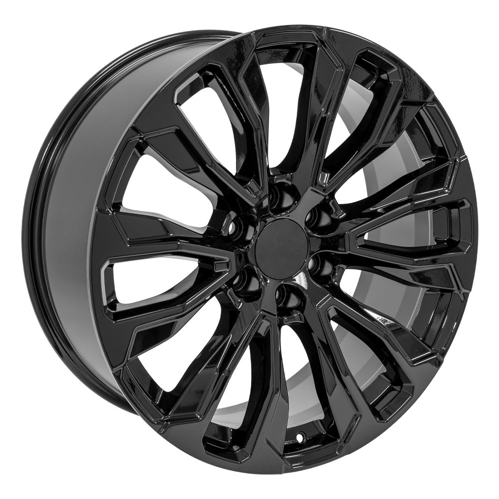 OE Wheels CV30-22090-6550-28B 22" Replica fits GMC Yukon 1500 22x9 Gloss Black