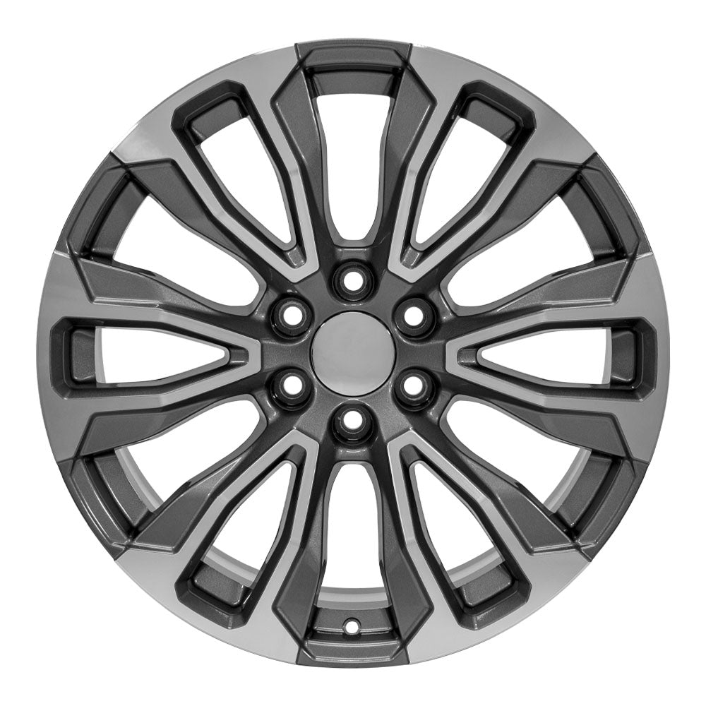 OE Wheels CV30-22090-6550-28MG 22" Replica fits GMC Yukon 1500 Gunmetal Machined