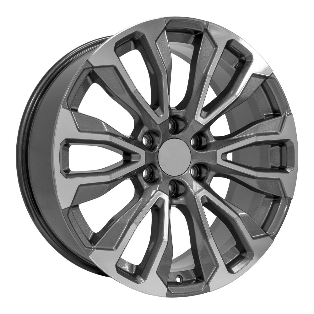 OE Wheels CV30-22090-6550-28MG 22" Replica fits GMC Yukon 1500 Gunmetal Machined