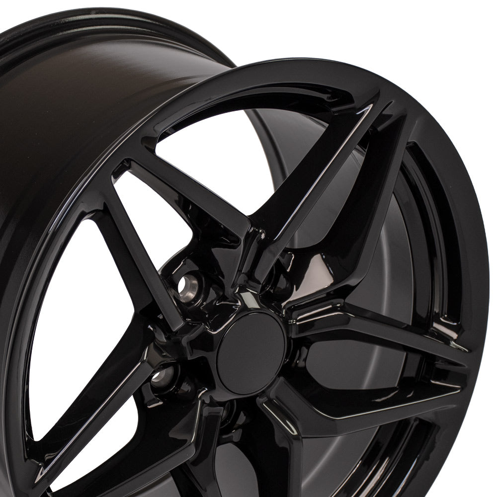 OE Wheels CV31-17095-5475-56B 17" Replica fits Chevrolet Corvette C7 ZR1 Black