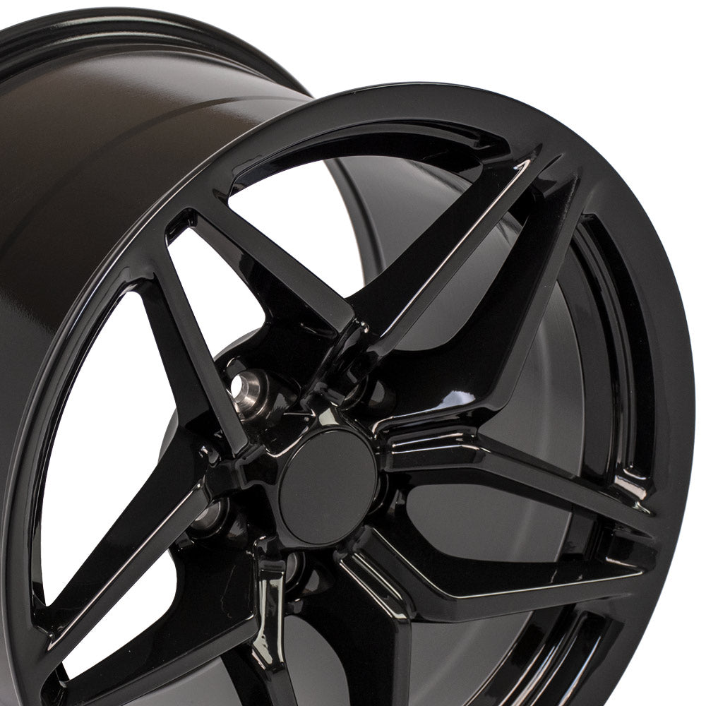 OE Wheels CV31-17110-5475-50B 17" Replica fits Chevrolet Corvette C7 ZR1 Black