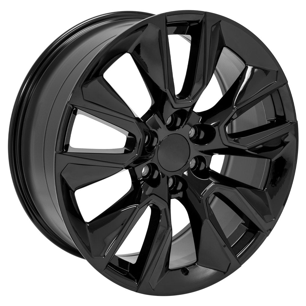 OE Wheels CV32-22090-6550-28B 22" Replica fits Chevrolet Silverado 1500 Black