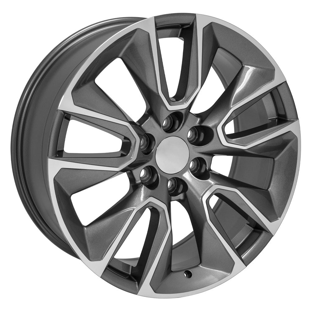 OE Wheels CV32-22090-6550-28MG 22" Replica fits Chevrolet Silverado Gunmetal