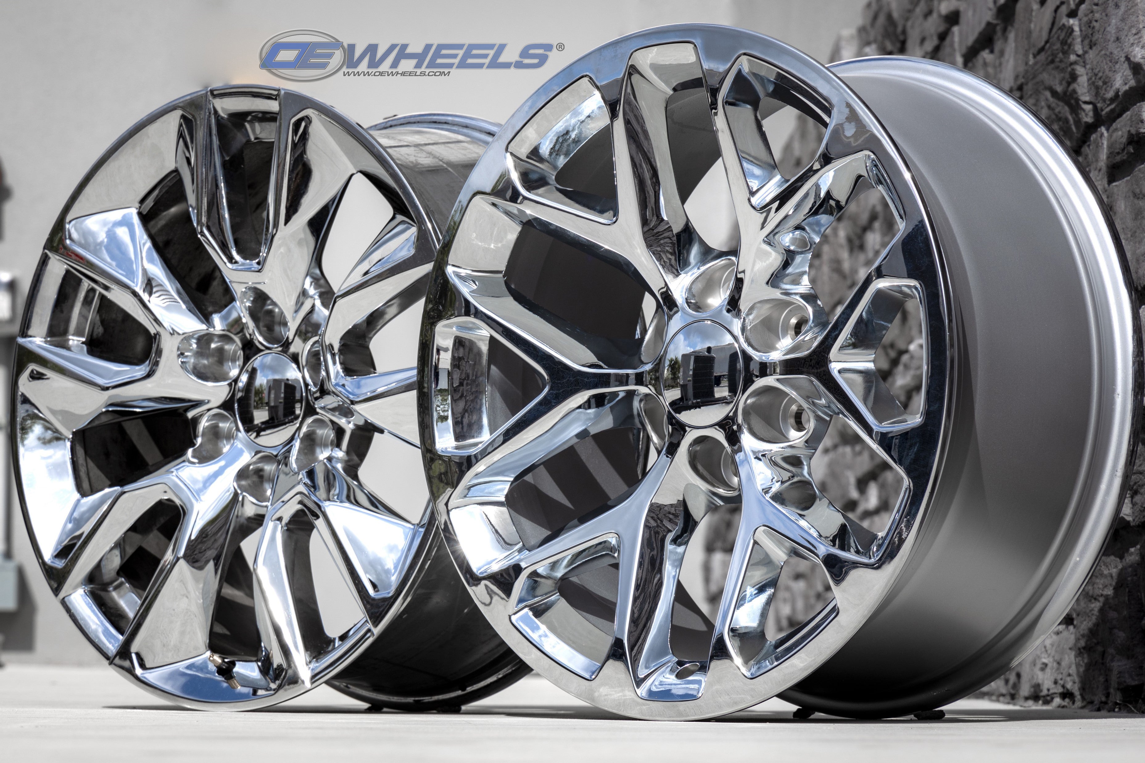 OE Wheels CV32-20090-6550-28C 20" Replica fits Chevrolet Silverado 20x9 Chrome