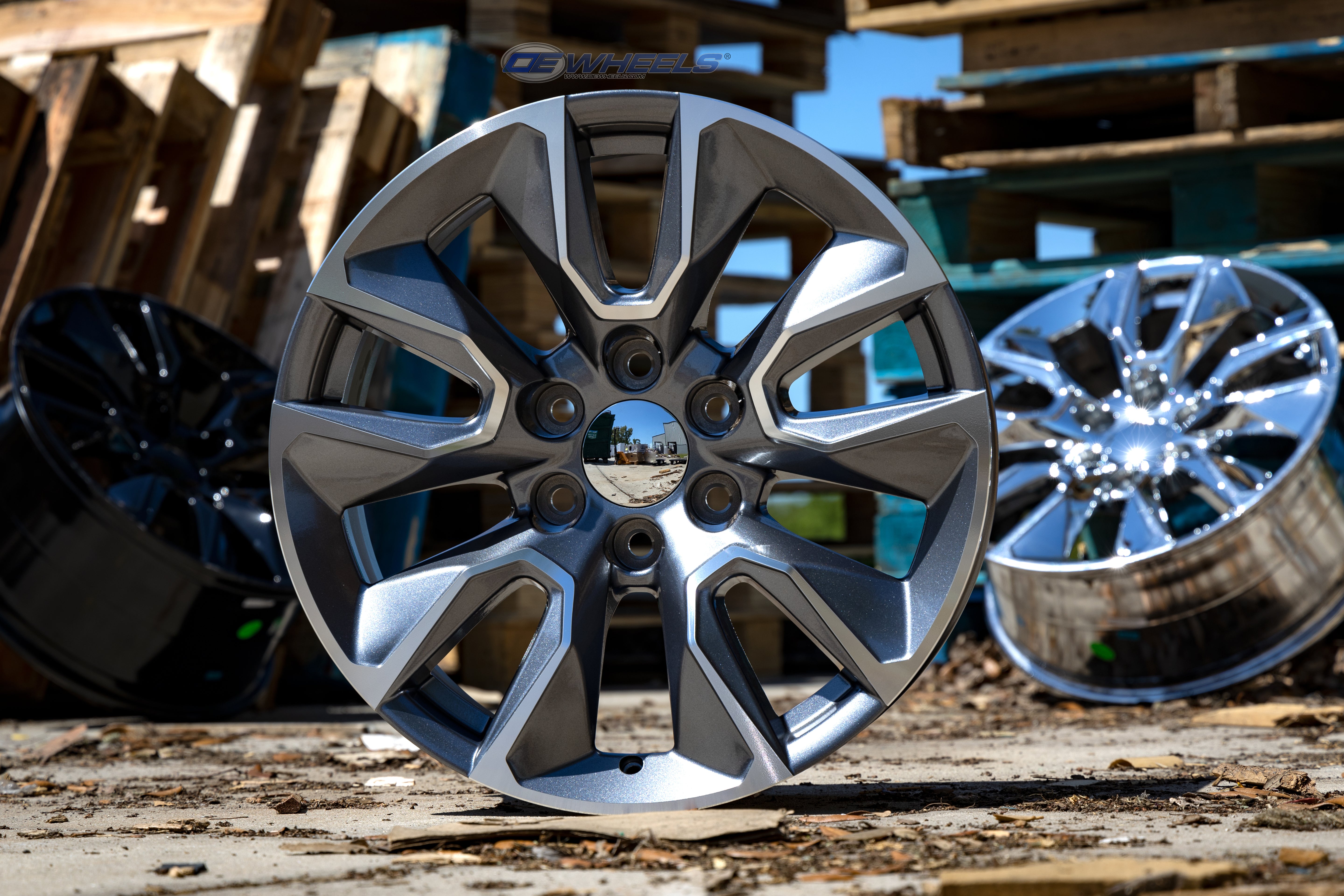 OE Wheels CV32-20090-6550-28MG 20" Replica fits Chevrolet Silverado Machined
