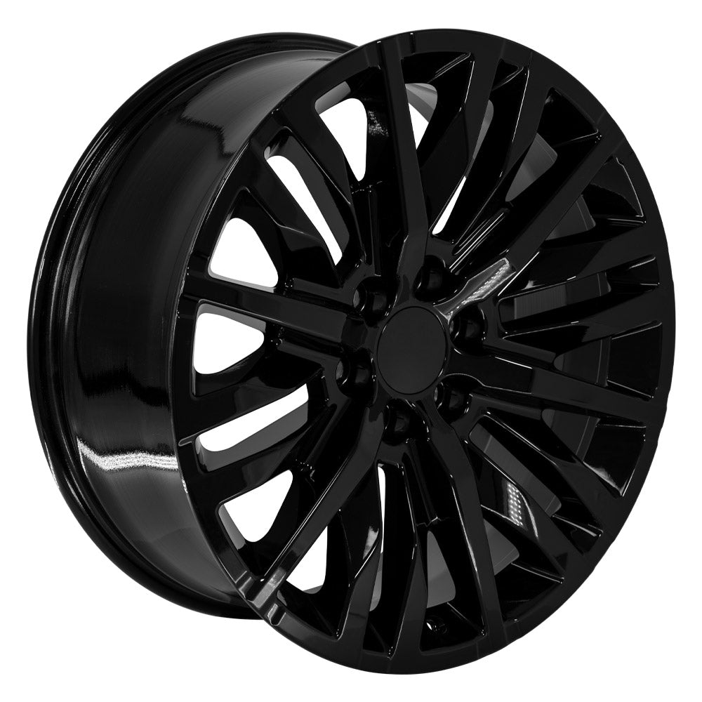 OE Wheels CV33-22090-6550-28B 22" Replica fits GMC Sierra 1500 22x9 Gloss Black