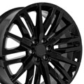OE Wheels CV33-24100-6550-28B 24" Replica fits GMC Sierra 1500 24x10 Gloss Black