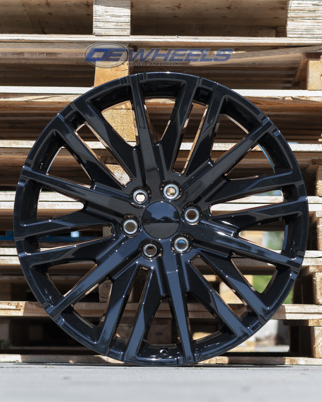 OE Wheels CV33-24100-6550-28B 24" Replica fits GMC Sierra 1500 24x10 Gloss Black