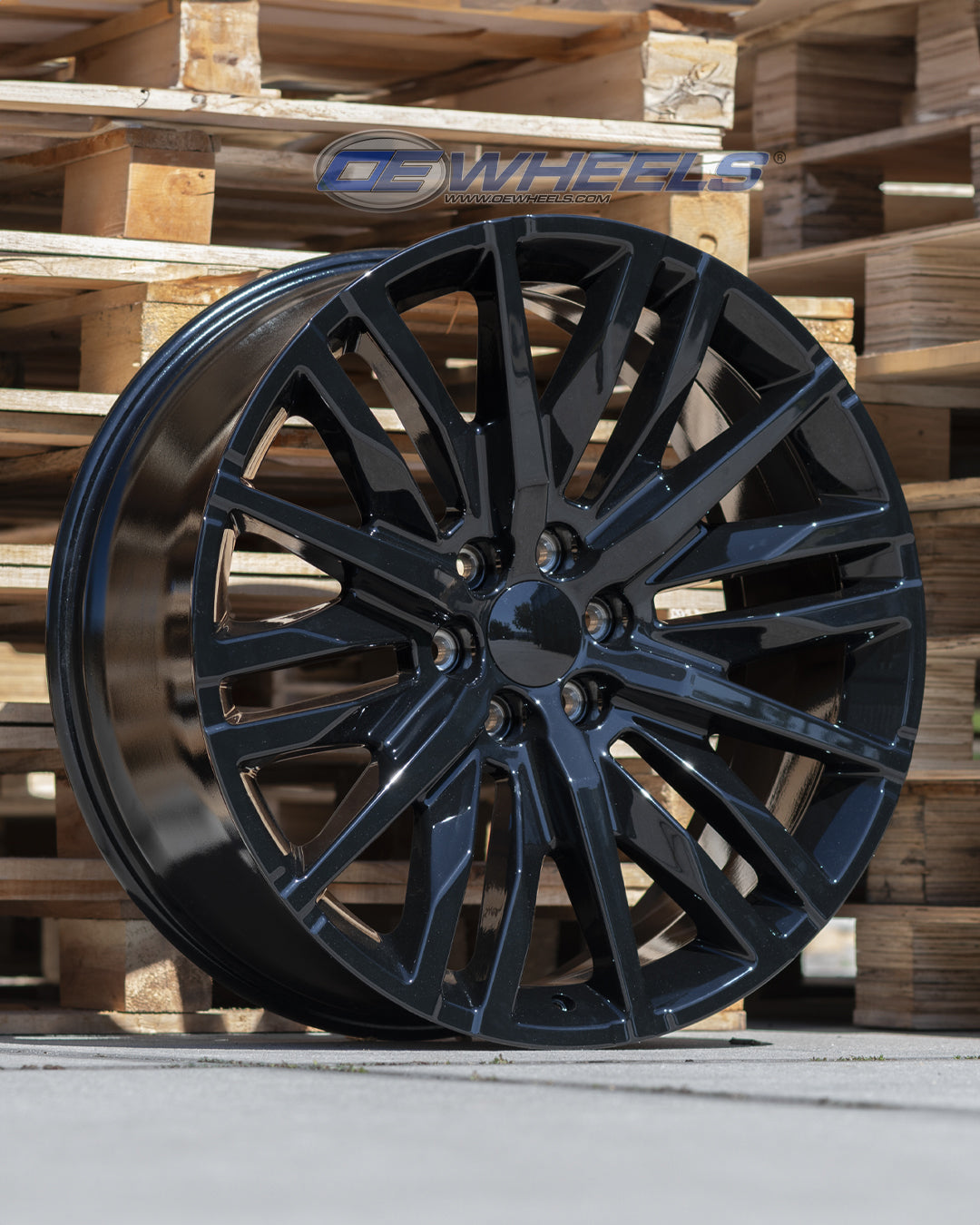 OE Wheels CV33-24100-6550-28B 24" Replica fits GMC Sierra 1500 24x10 Gloss Black