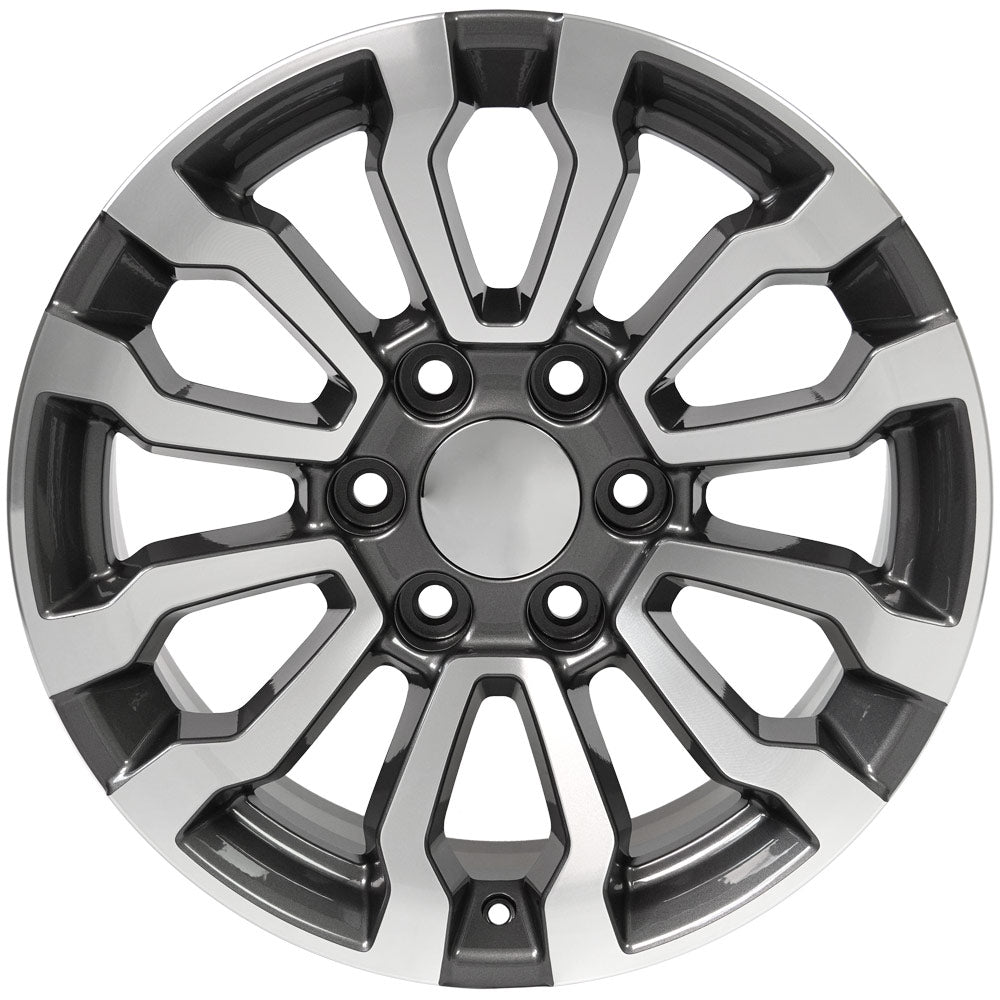 OE Wheels CV35-18085-6550-26MG 18" Replica fits GMC Sierra Gunmetal Machined