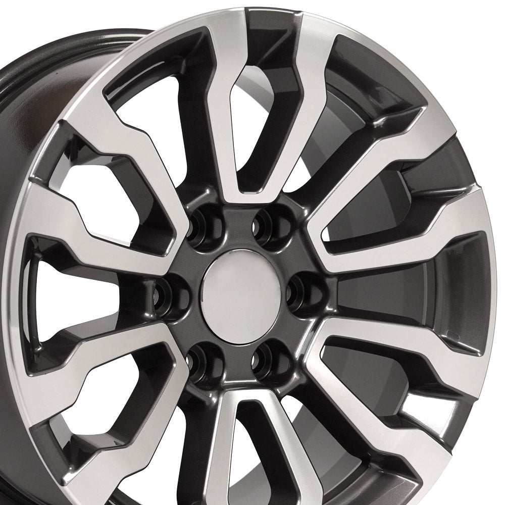 OE Wheels CV35-18085-6550-26MG 18" Replica fits GMC Sierra Gunmetal Machined