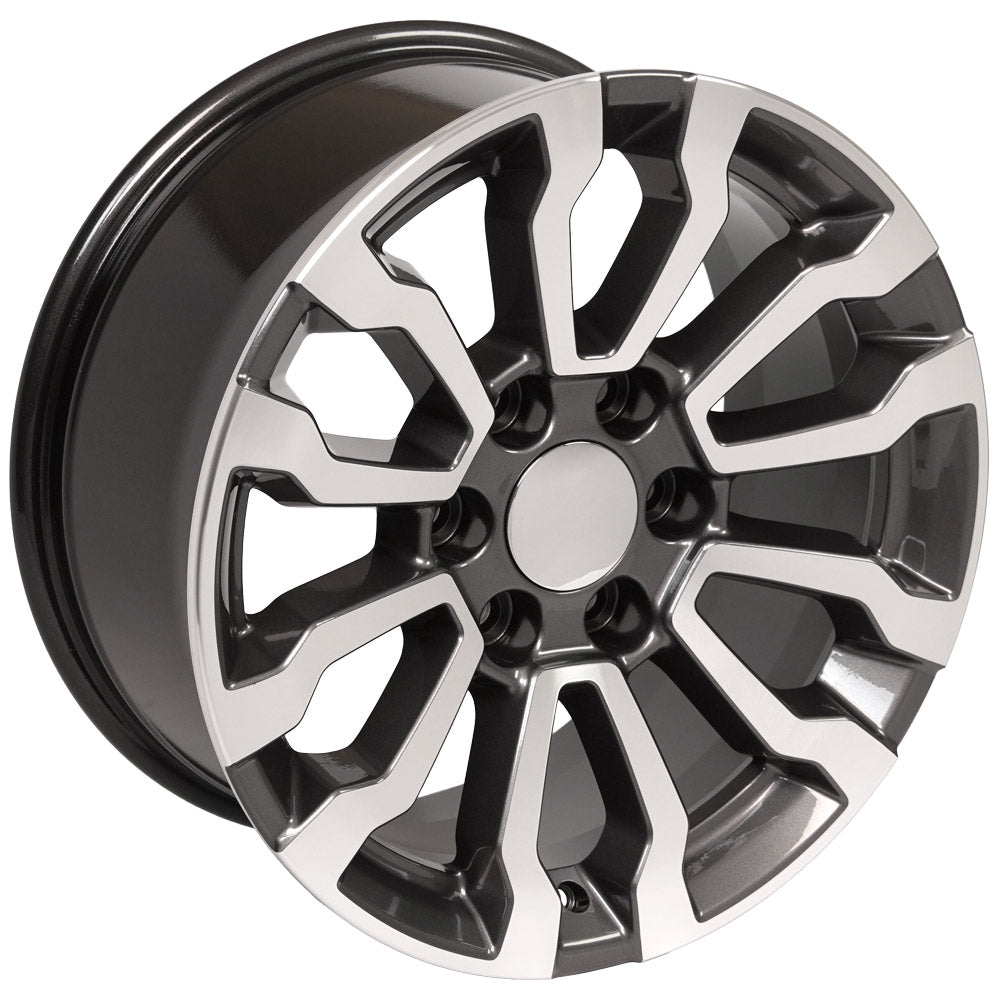 OE Wheels CV35-18085-6550-26MG 18" Replica fits GMC Sierra Gunmetal Machined