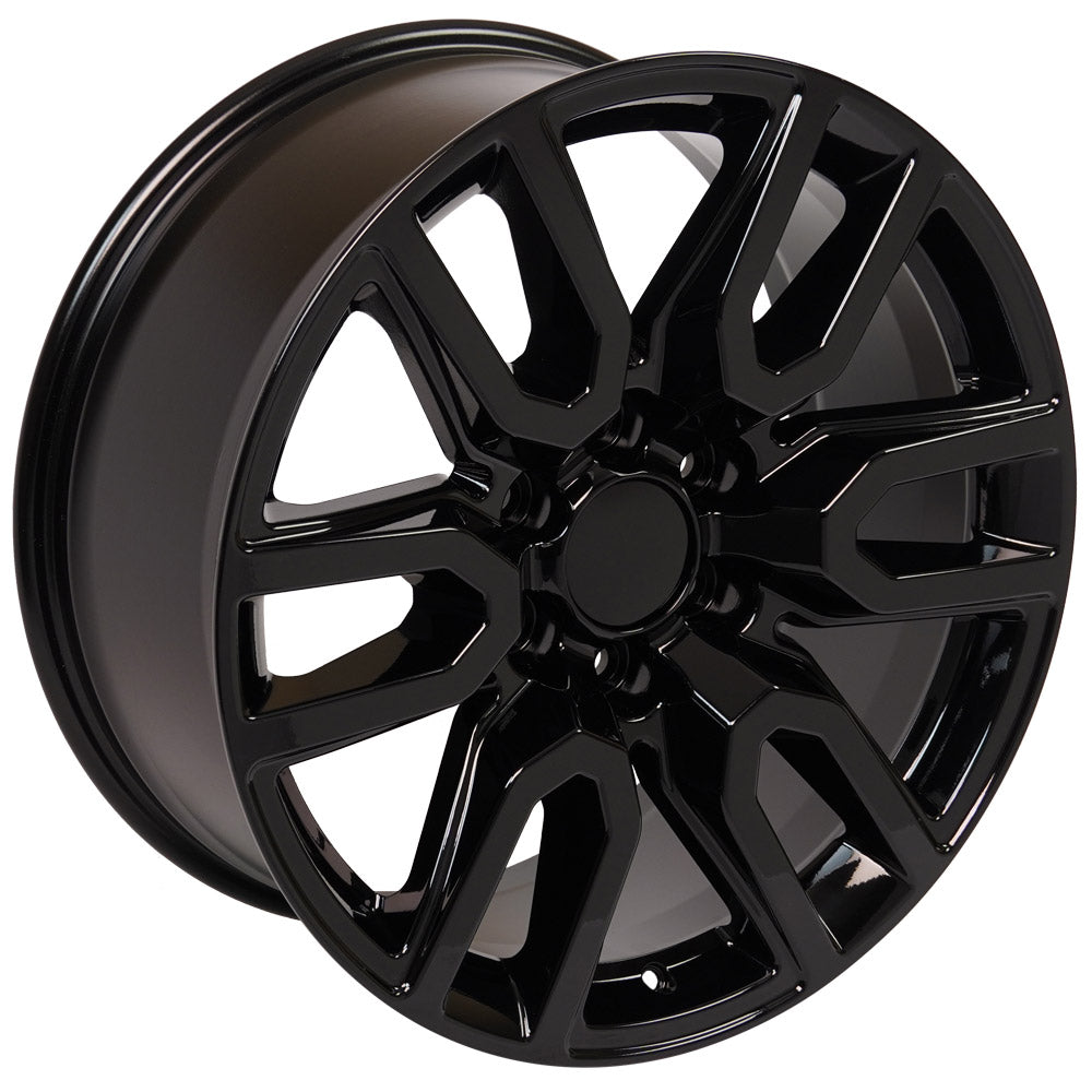OE Wheels CV36-20090-6550-28B 20" Replica CV36 fits GMC Sierra 20x9 Black