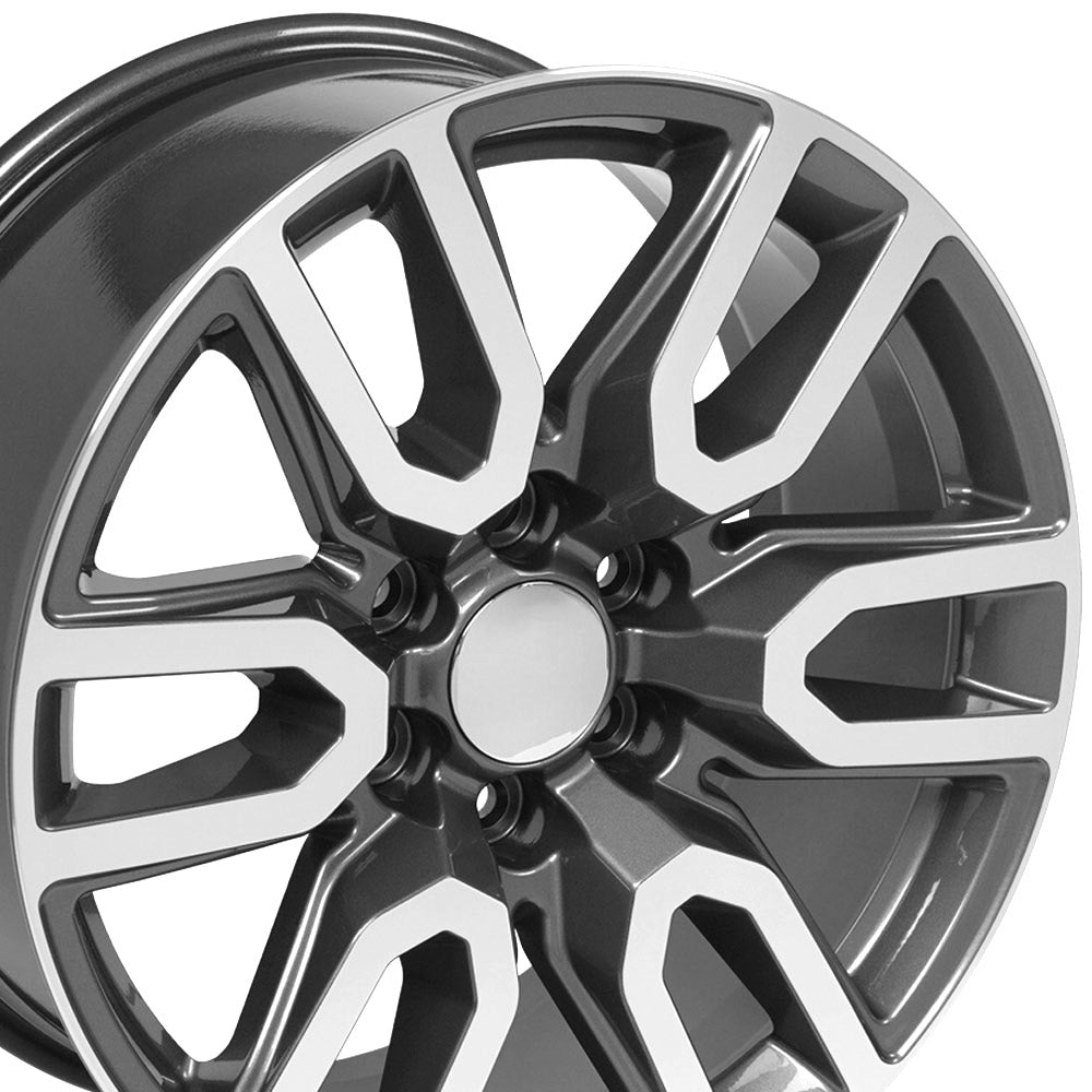 OE Wheels CV36-20090-6550-28MG 20" Replica fits GMC Sierra Gunmetal Machined