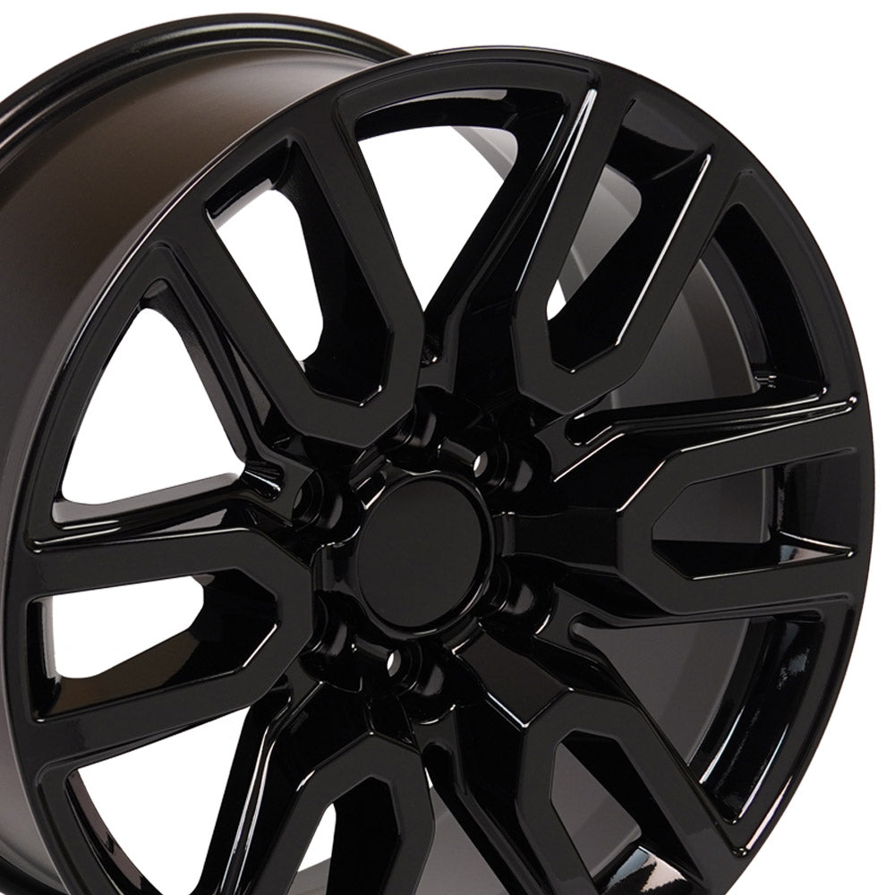 OE Wheels CV36-20090-6550-28B 20" Replica CV36 fits GMC Sierra 20x9 Black