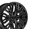 OE Wheels CV37-20090-6550-28B1M 20" Replica fits GMC Sierra 1500 Black Milled