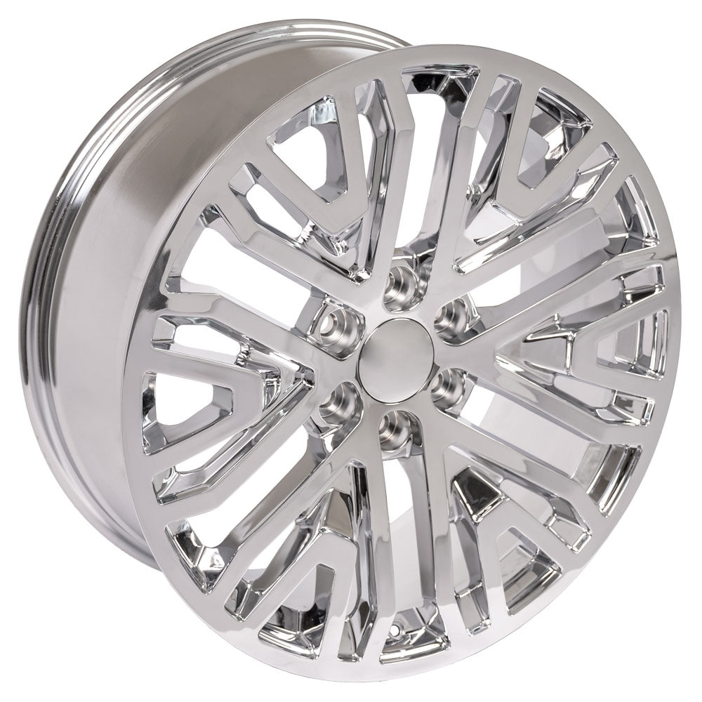 OE Wheels CV37-22090-6550-28C 22" Replica CV37 fits GMC Sierra 22x9 Chrome
