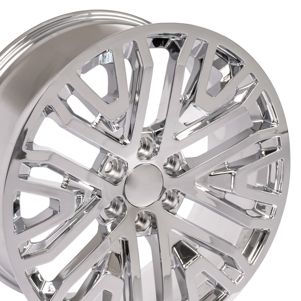 OE Wheels CV37-22090-6550-28C 22" Replica CV37 fits GMC Sierra 22x9 Chrome