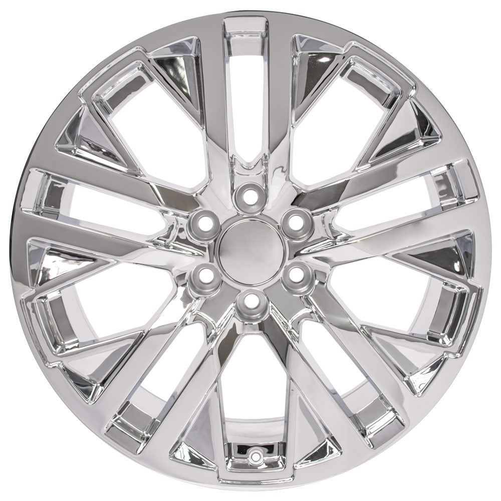 OE Wheels CV38-22090-6550-28C 22" Replica CV38 fits GMC Sierra 22x9 Chrome